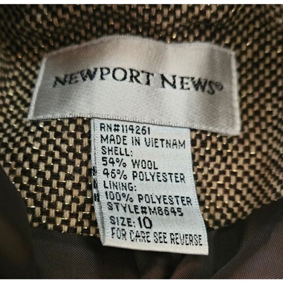 Vintage Brown wool Tweed women's Jacket With Button Accents & Pockets 1970s - Picture 10 of 10